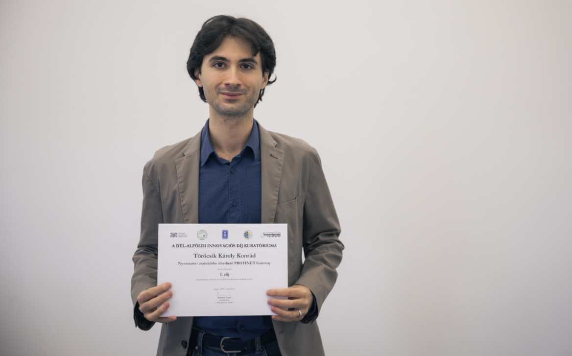 Innovation Prize awarded to our colleague, Konrád Törőcsik 